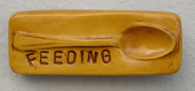Spoon Feeding Brooch (approx 5cm / 2cm)